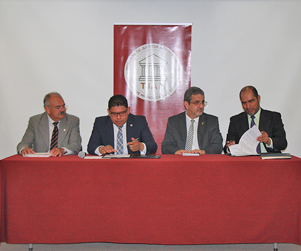 Contralorías municipales y el TJAM firman acuerdo de colaboración. 