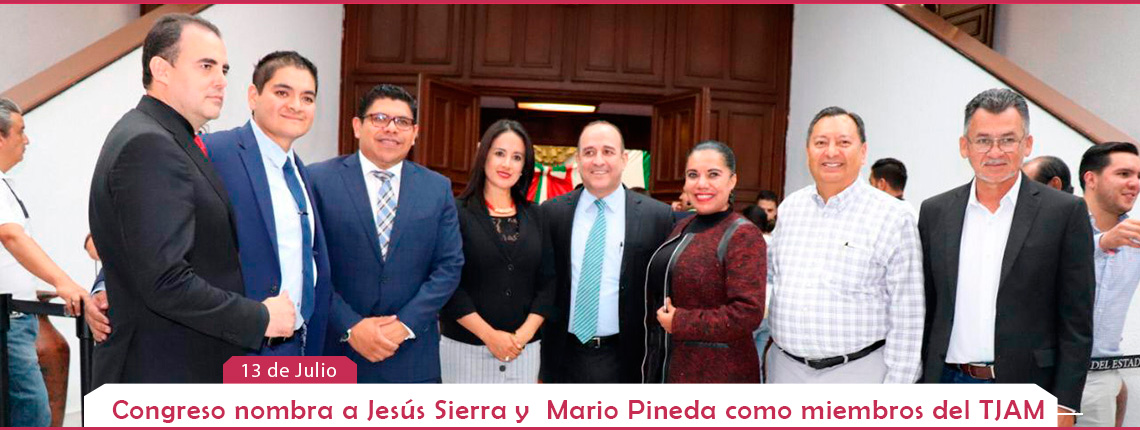 Da bienvenida Magistrado Presidente a Jesús Sierra Arias y  Mario Pineda al TJAM
